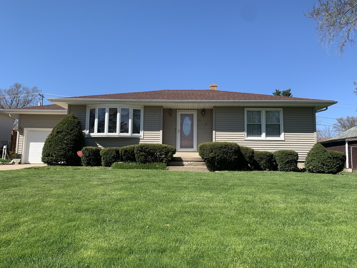 212 West Iowa Street Spring Valley, IL 61362 - Photo 17 of 18 a view of a house with a yard and potted plants