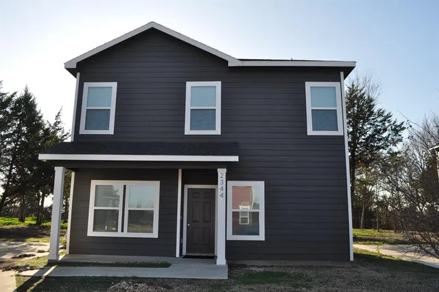 a front view of a house