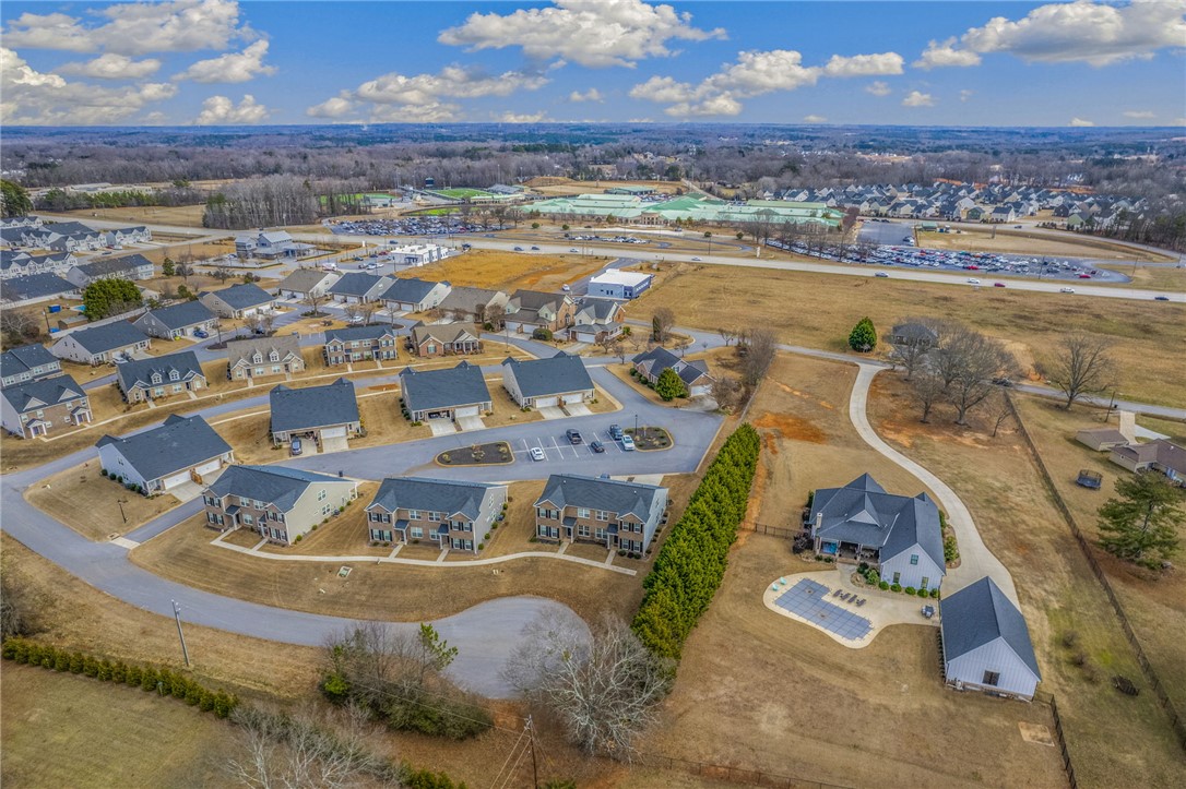 339 Village Boundary Anderson, SC 29621 - Photo 36 of 36 An aerial perspective reveals a serene residential neighborhood with ample space and a distant commercial area.