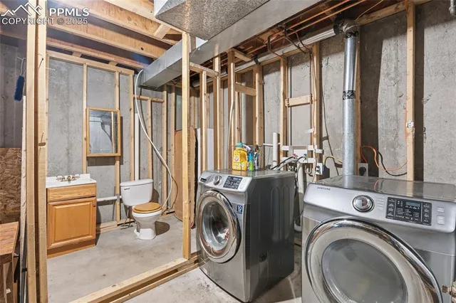 a building outdoor space with patio furniture