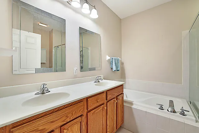 a bathroom with a sink and a bathtub