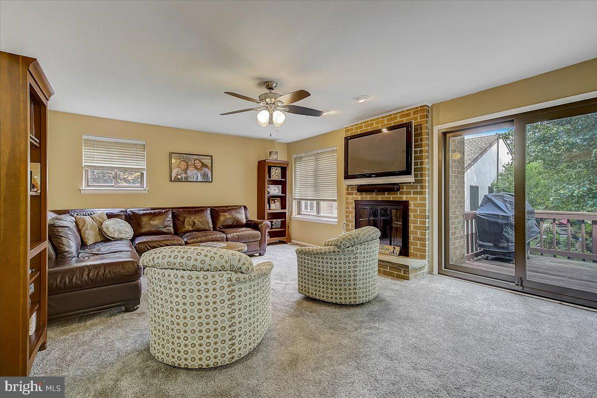Living Room with new sliders to deck
