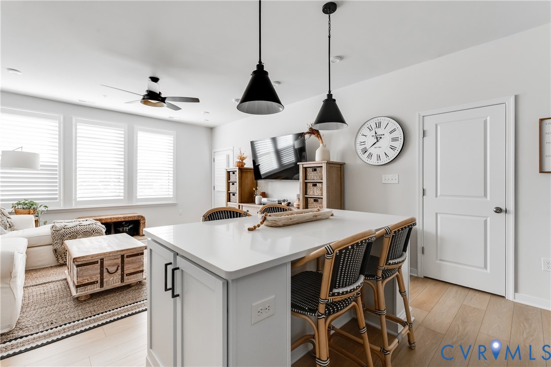 1900 Roseneath Road, Unit 8B Richmond, VA 23230 - Photo 18 of 50 Kitchen featuring light wood-style floors, a break