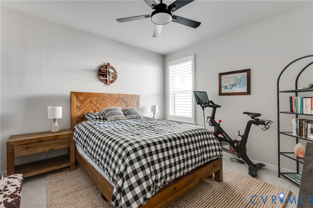 1900 Roseneath Road, Unit 8B Richmond, VA 23230 - Photo 32 of 50 Bedroom featuring light colored carpet and ceiling