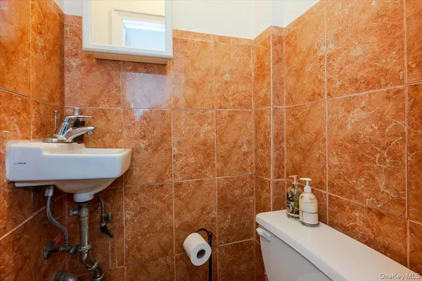 a view of porch with a small cabin