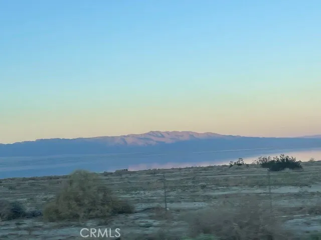 a view of an outdoor space and mountain view