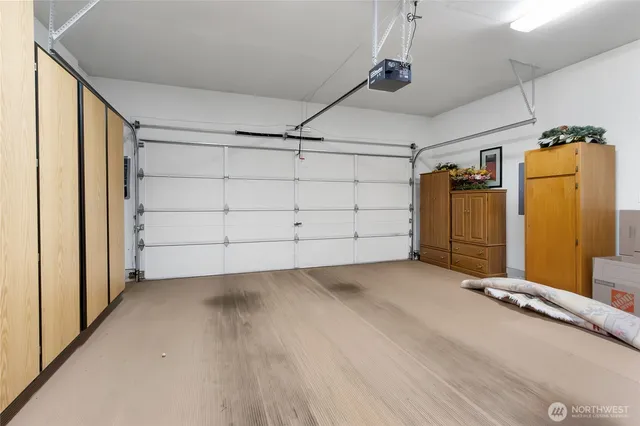 a view of a room with storage space