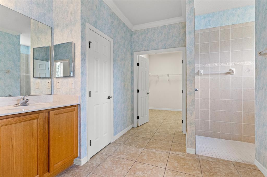 8251 Southwest 84th Place Road Ocala, FL 34481 - Photo 17 of 38 a bathroom with a shower and a sink