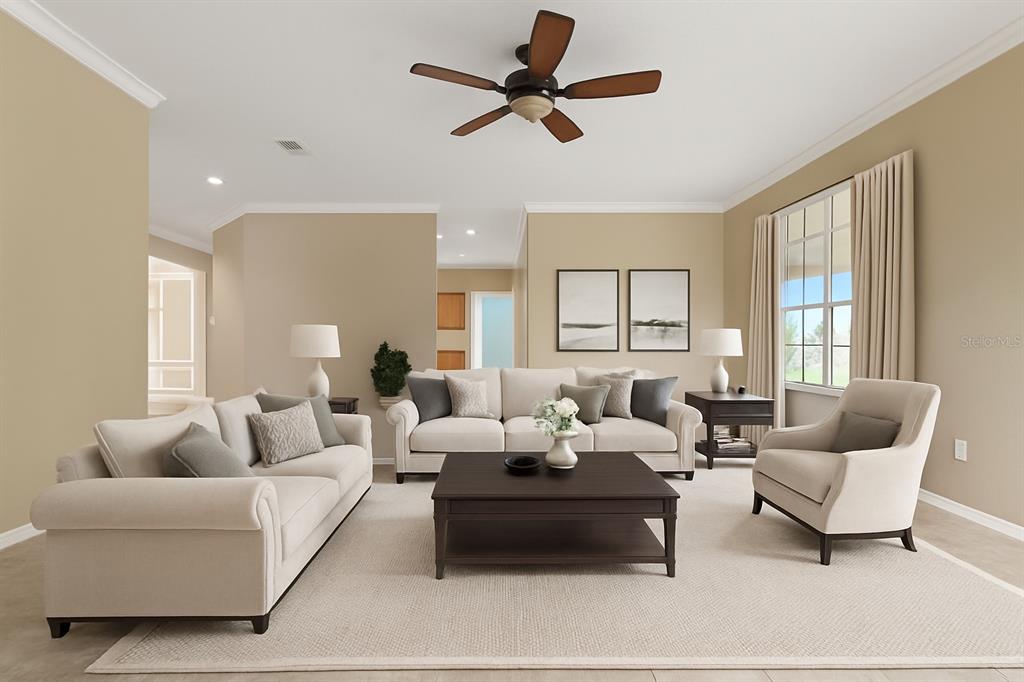 8251 Southwest 84th Place Road Ocala, FL 34481 - Photo 6 of 38 a living room with furniture and a large window