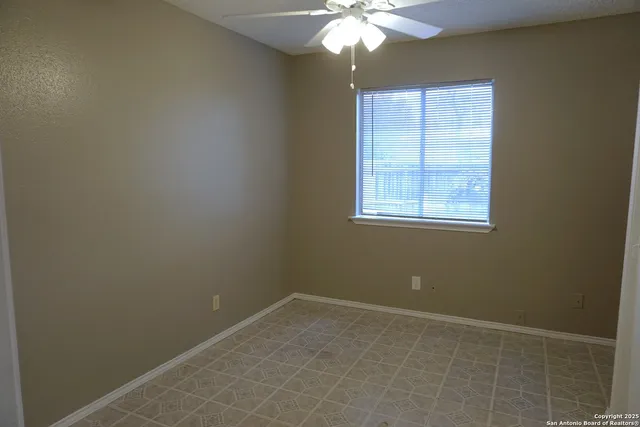 an empty room with a window