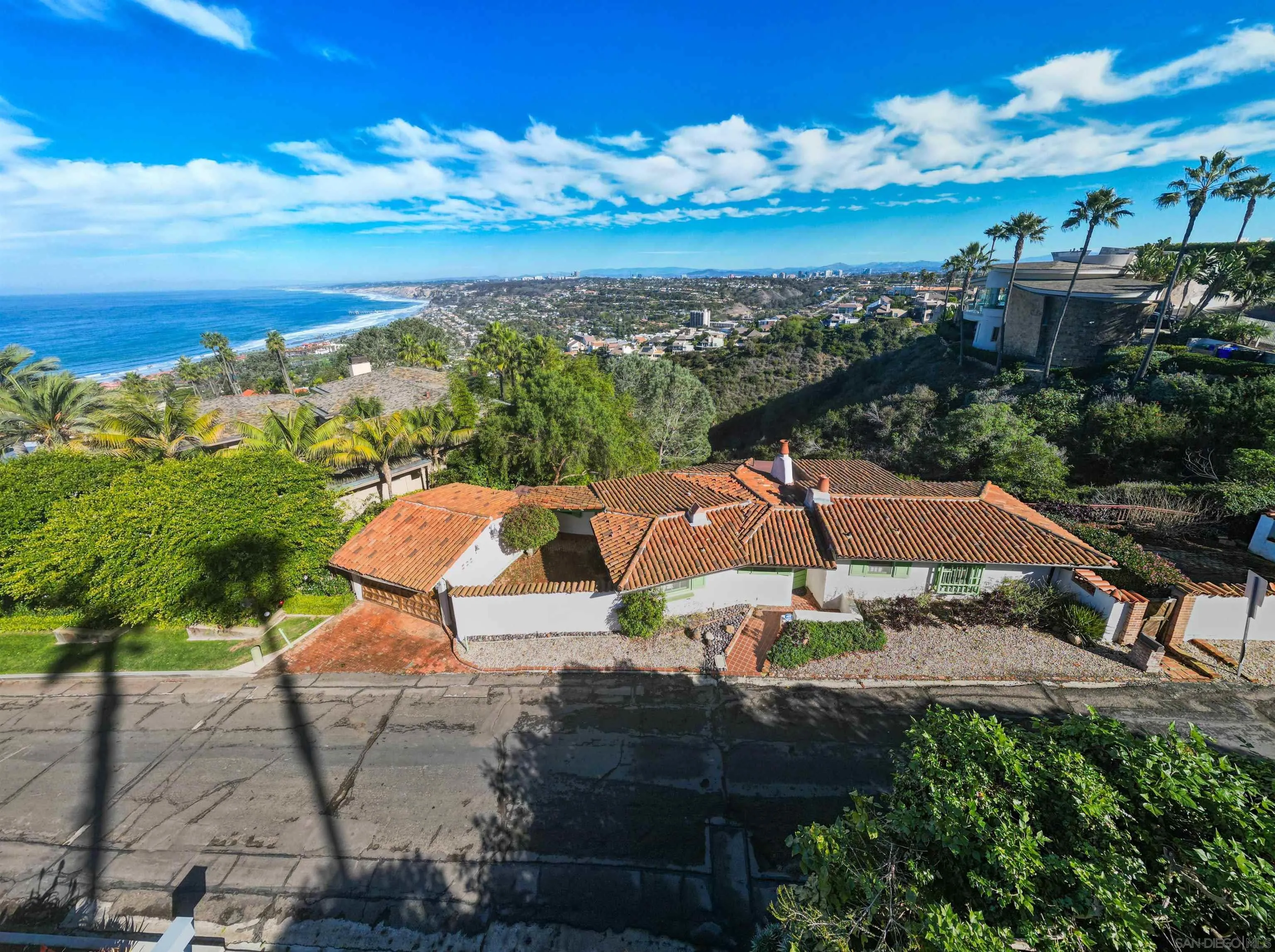 7477 Hillside Drive La Jolla, CA 92037 - Photo 25 of 25 an aerial view of a house with a garden
