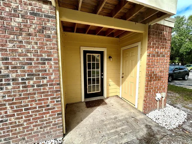 a view of front door of house