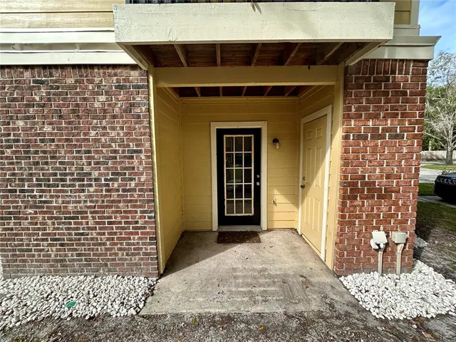 a view of front door of house