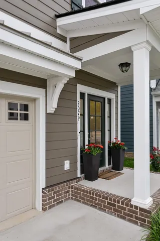 a view of a entryway door front of house