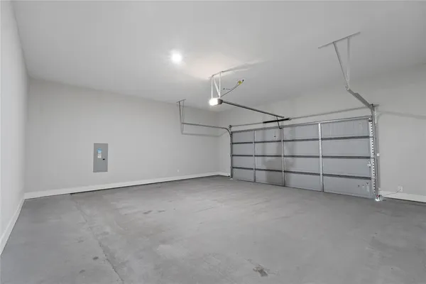 a view of an empty garage