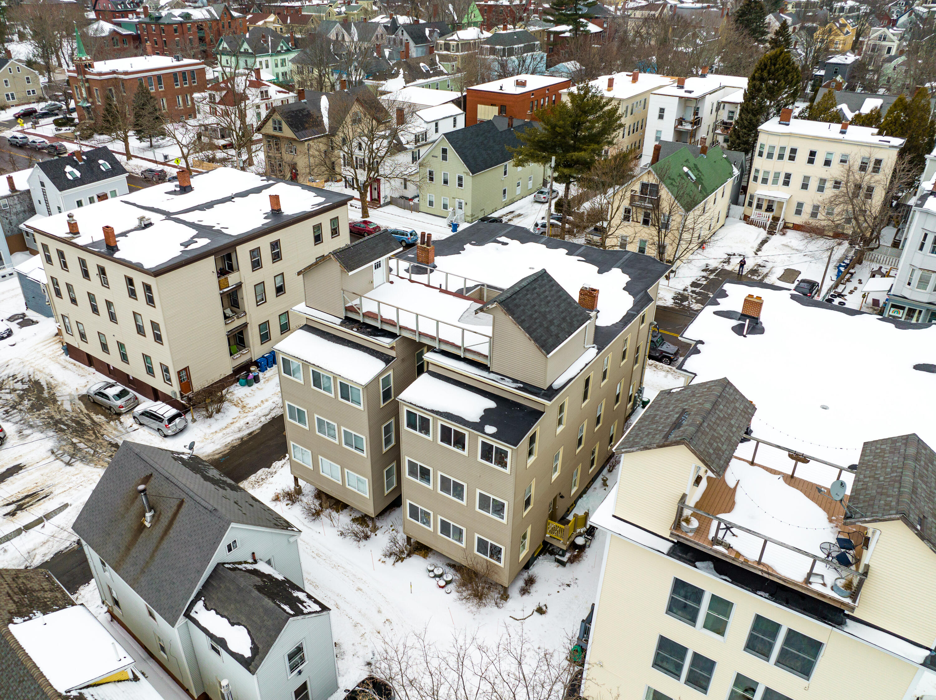 258 Danforth Street, Unit 2 Portland, ME 04102 - Photo 50 of 50 Rear Building Aerial