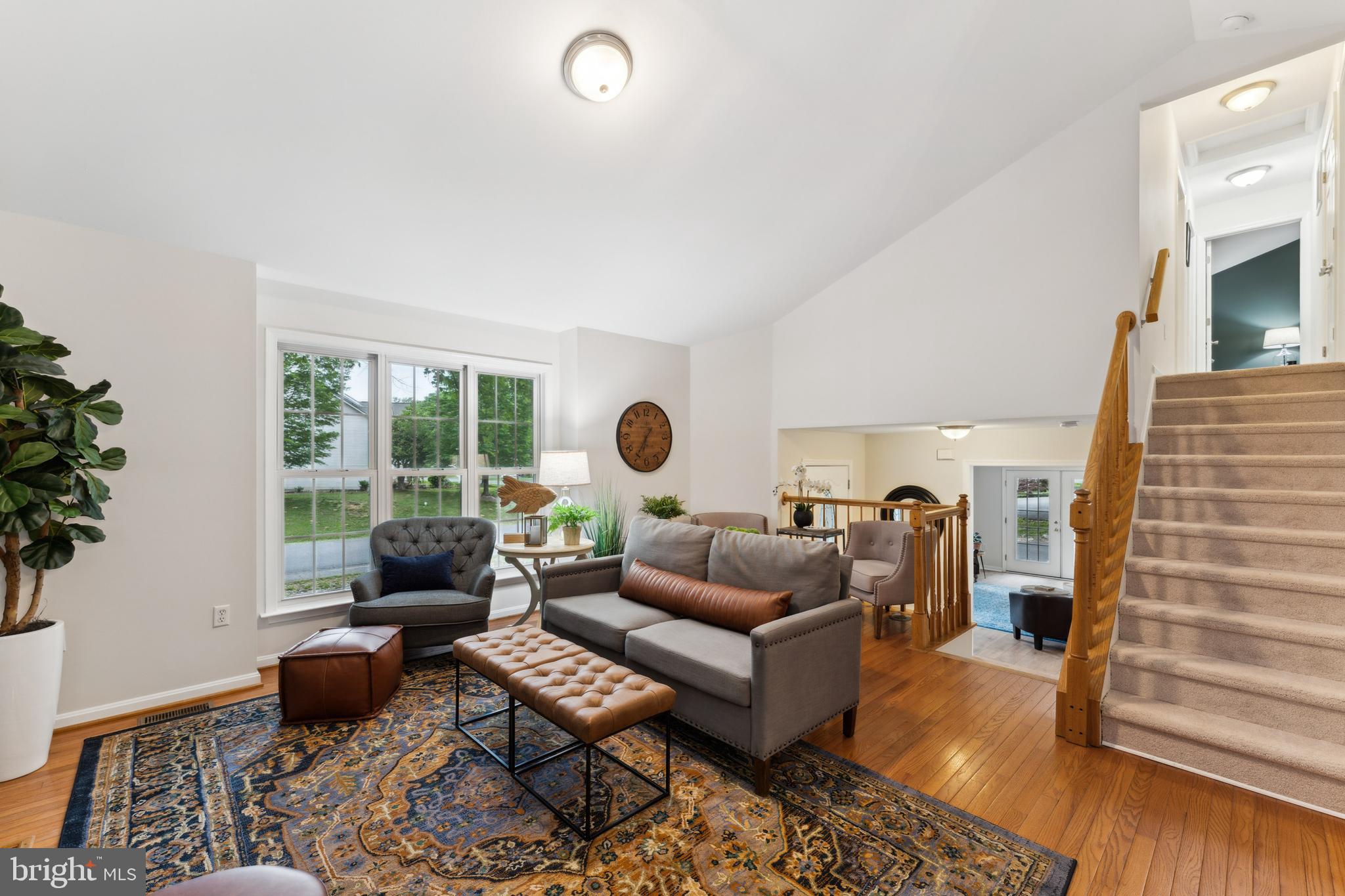 Main level family room w/ hardwood floors