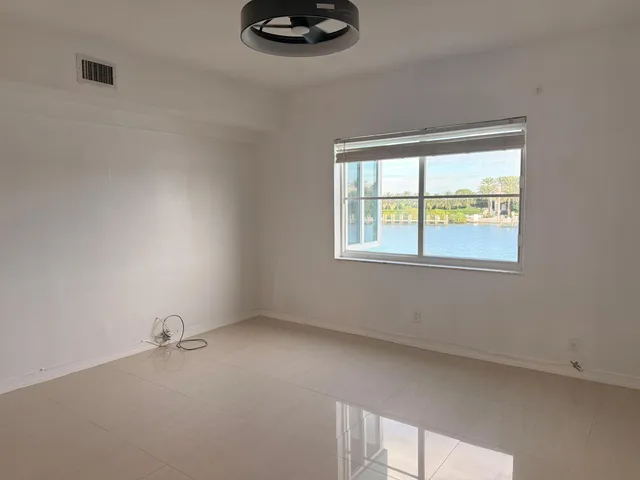 a view of small space with racks on the wall