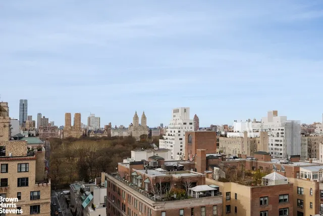 a view of a city with tall buildings