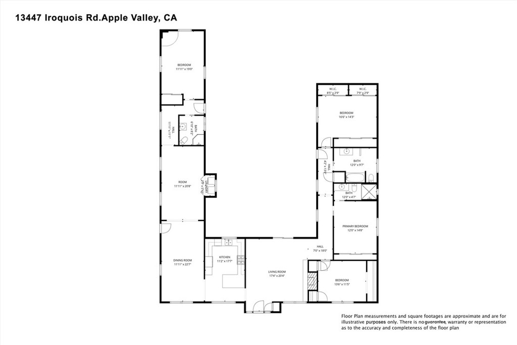 13447 Iroquois Road Apple Valley, CA 92308 - Photo 43 of 45 a picture of a floor plan