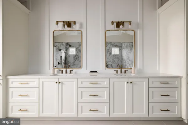 a view of white cabinets