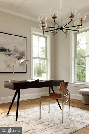 a living room with a couch and a table