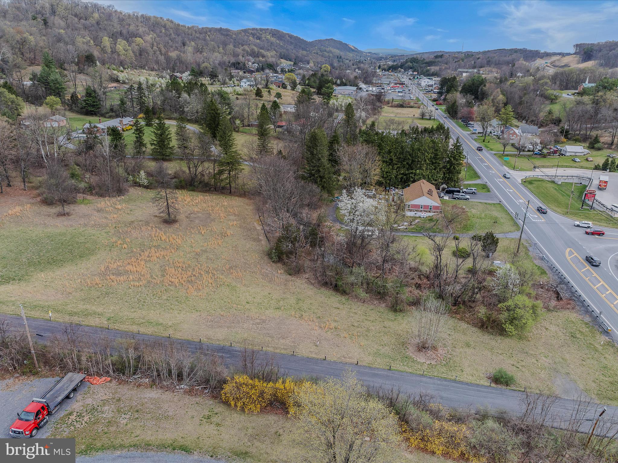 2218 Valley Road Berkeley Springs, WV 25411 - Photo 12 of 32 an aerial view of a house with a yard