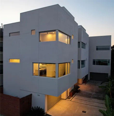 a city view with tall buildings