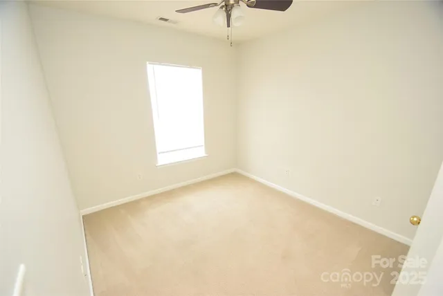 a view of a small space with a window