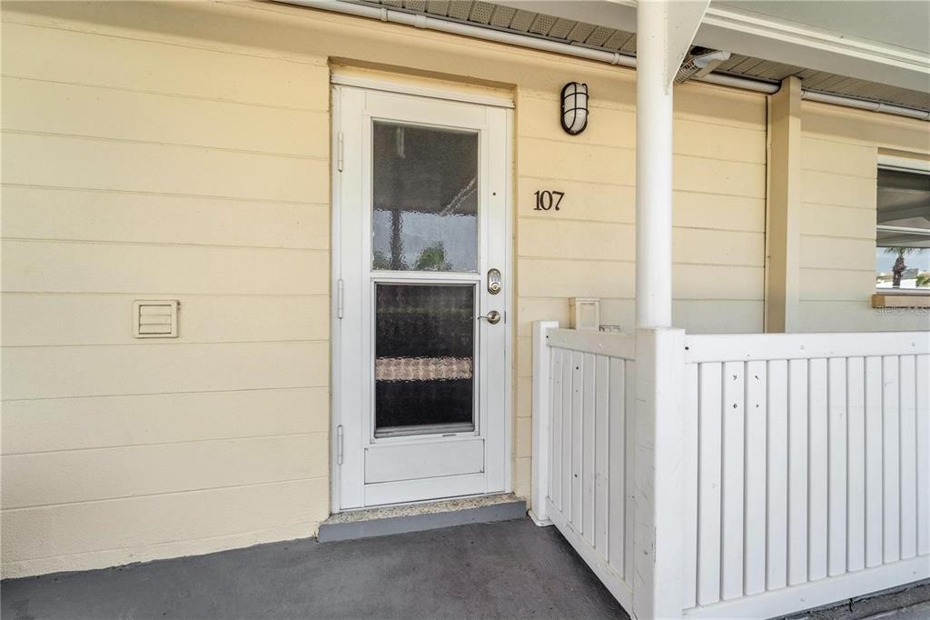 a view of front door