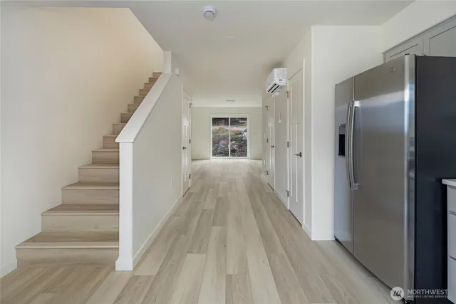 an empty room with a window