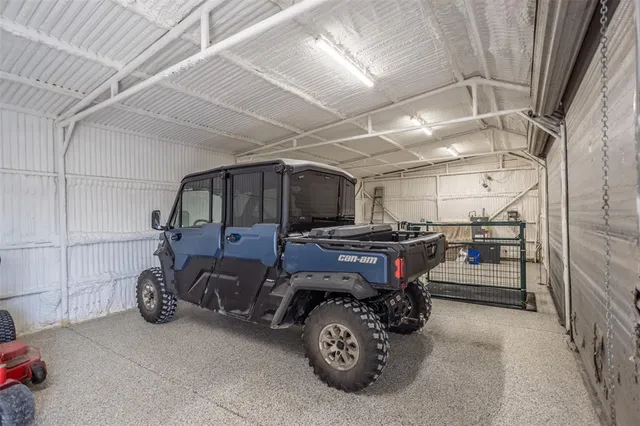 a room with gym equipment