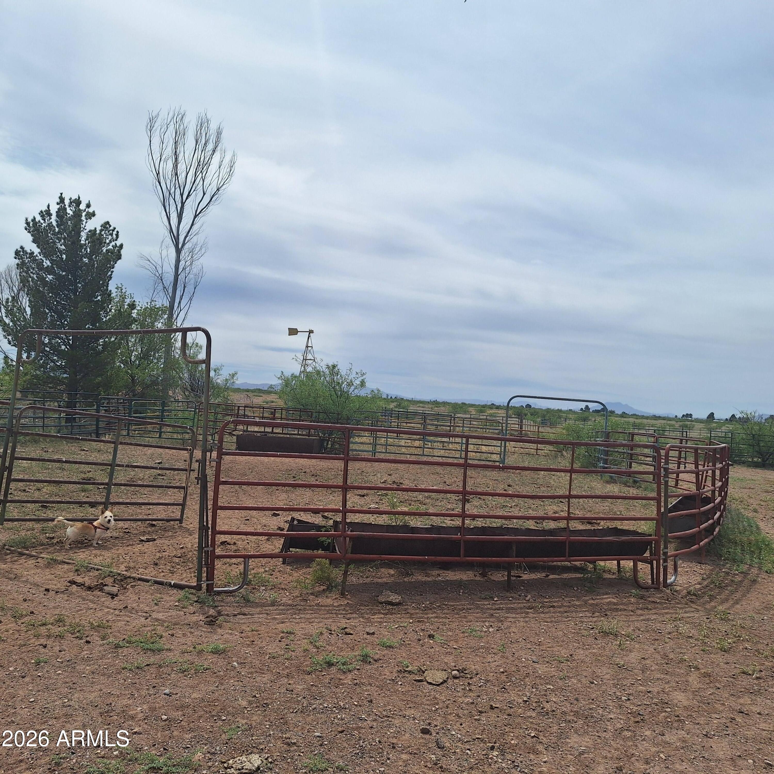 3470 West Double Adobe Road McNeal, AZ 85617 - Photo 12 of 23 a view of a yard with wooden fence