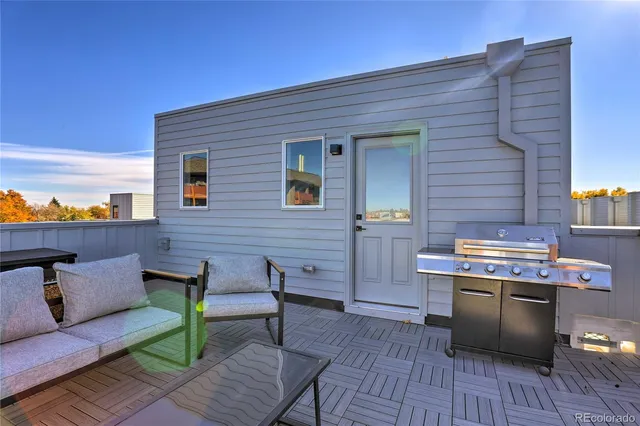 a outdoor space with a couch