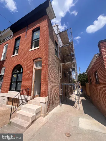 a building outdoor space with seating space