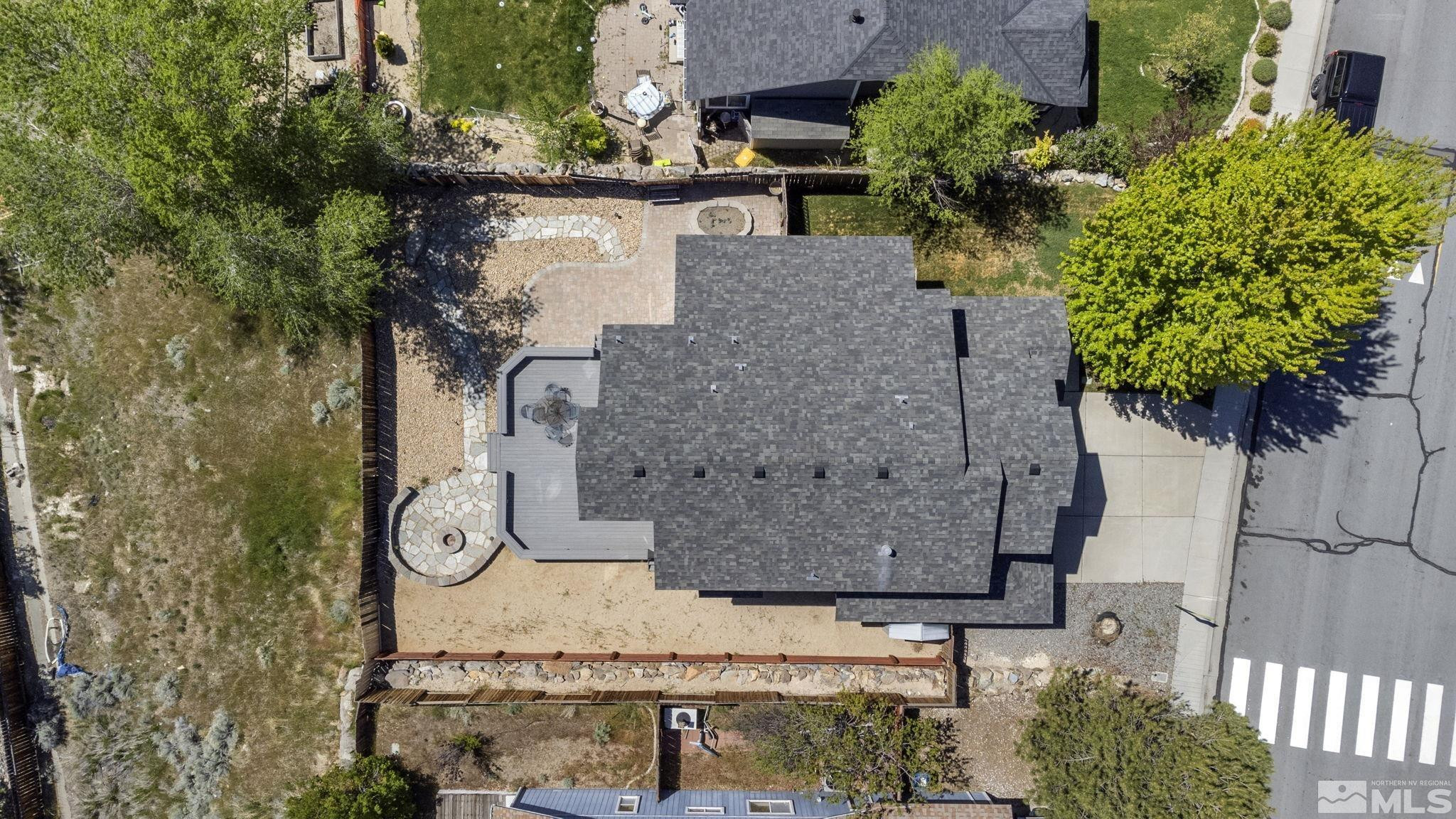 1348 Backer Way Reno, NV 89523 - Photo 38 of 40 an aerial view of a house with garden space and street view
