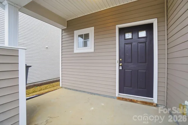 a view of front door of house