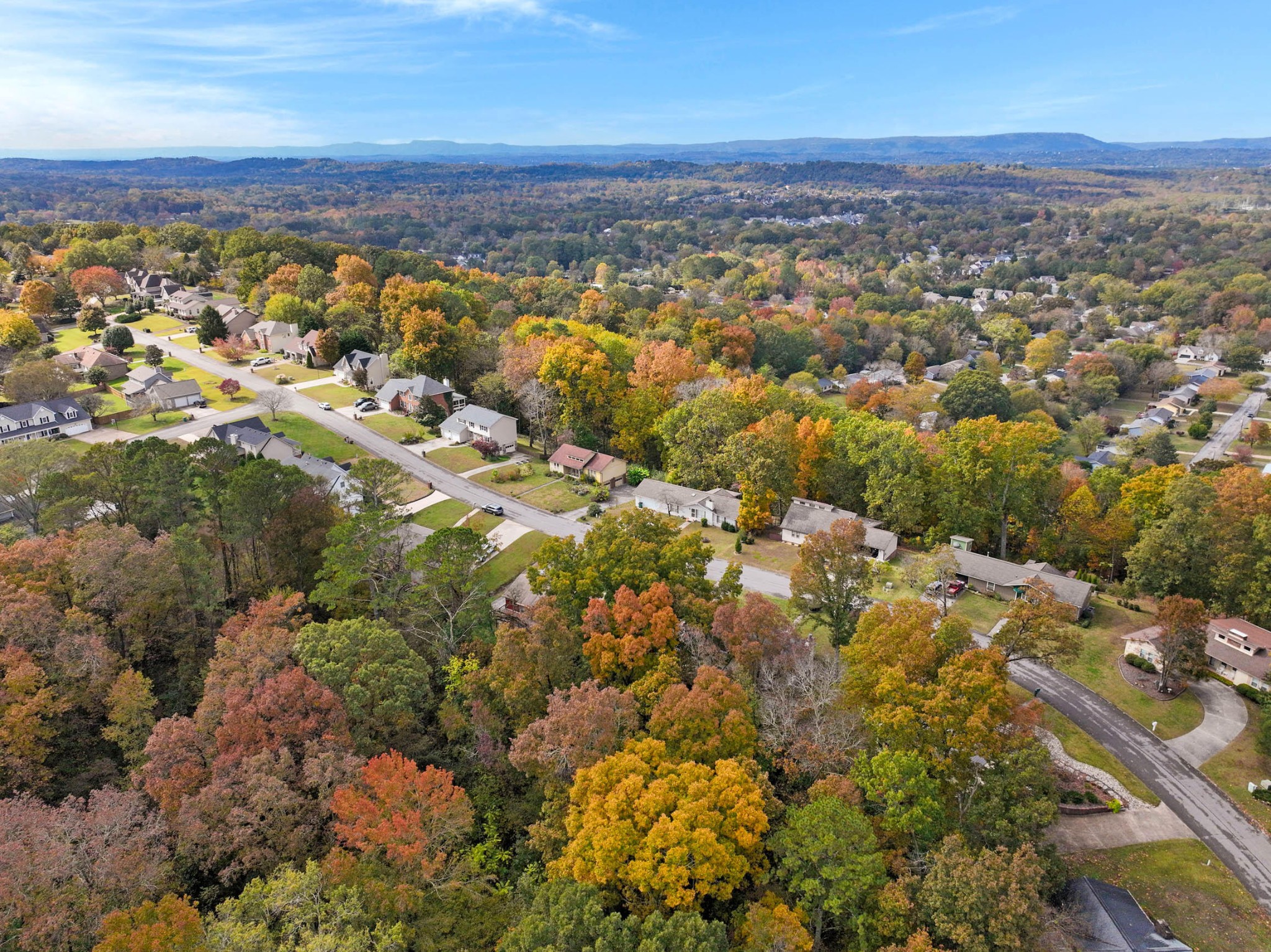 706 Swansons Ridge Road Chattanooga, TN 37421 - Photo 29 of 29 an aerial view of residential building with parking and yard