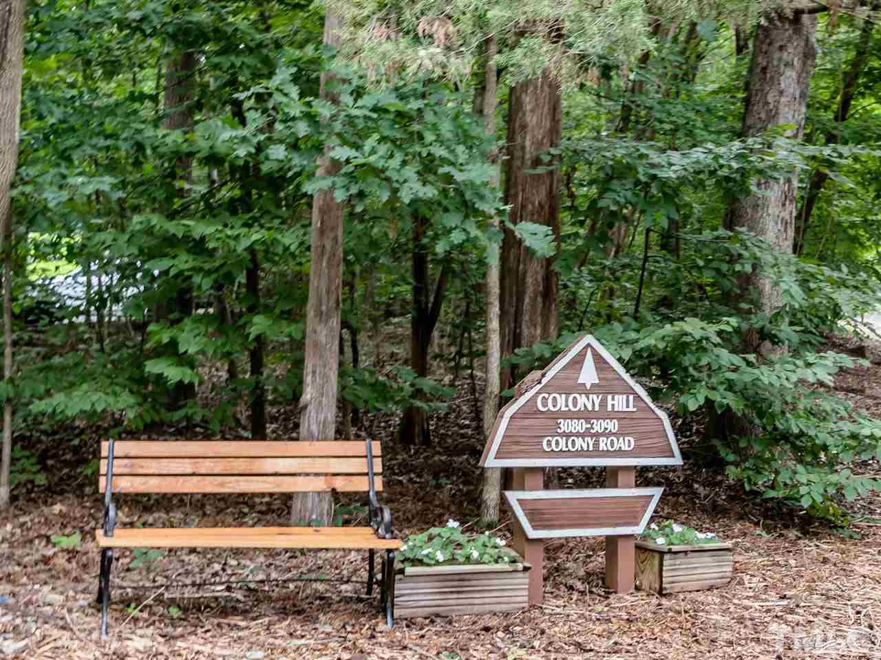 3086 Colony Road, Unit B Durham, NC 27705 - Photo 27 of 27 a view of a chair and table in the backyard