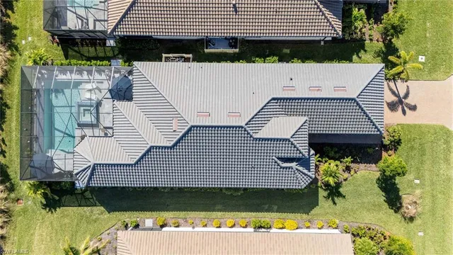 an aerial view of multiple house