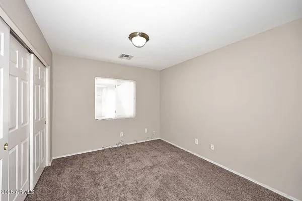 an empty room with a window