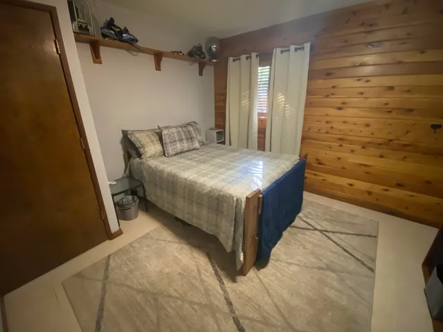 a view of backyard with green space