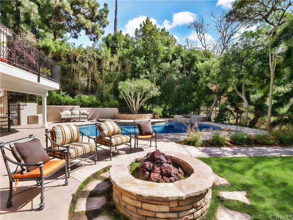 1201 Vía Gabriel Palos Verdes Estates, CA 90274 - Photo 20 of 33 Backyard Fire Pit/Pool area