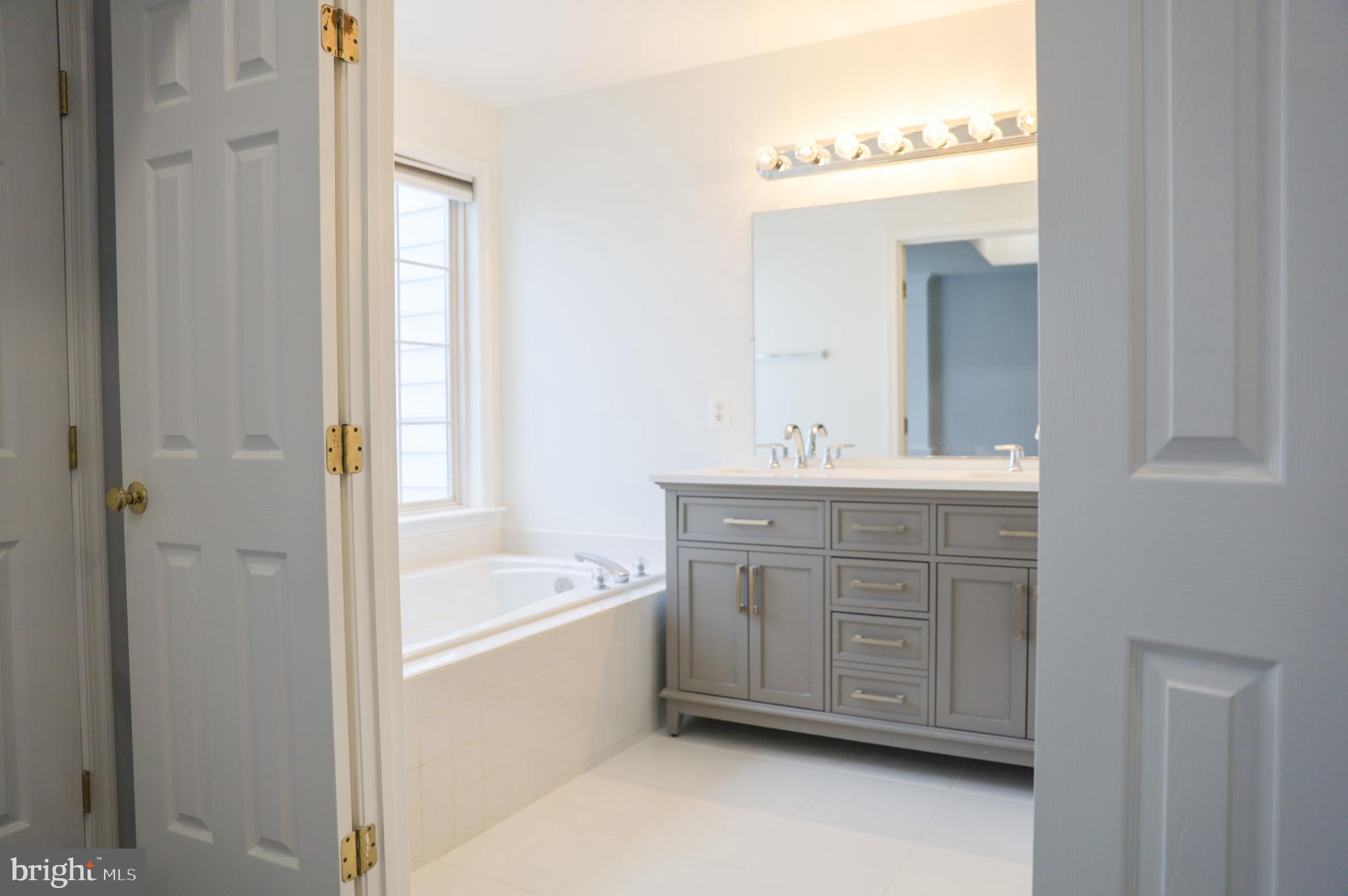 6324 Locust Tree Lane Alexandria, VA 22312 - Photo 11 of 21 a bathroom with a sink mirror and a bathtub
