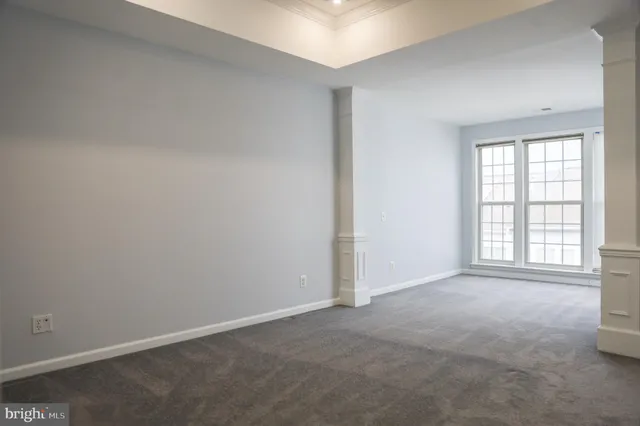 an empty room with a window