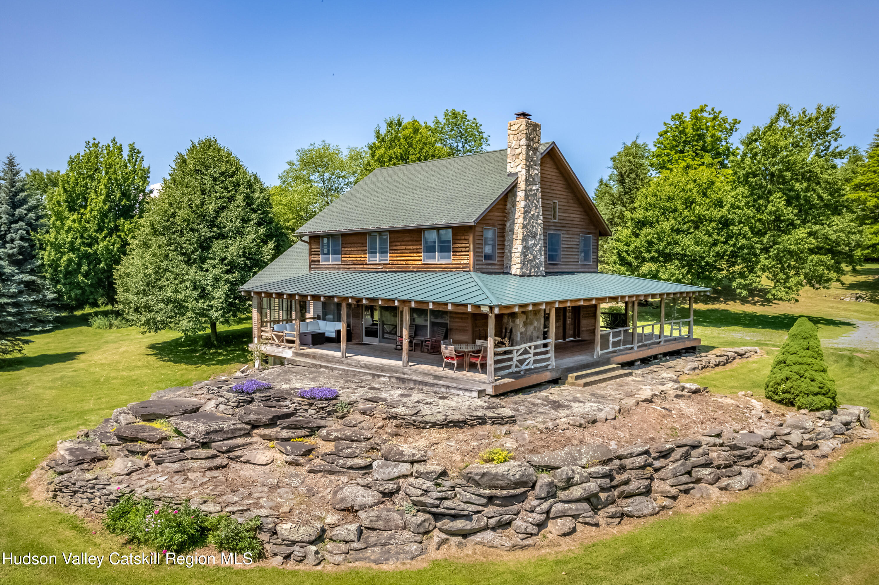 688 Bruce Porn Road Gilboa, NY 12167 - Photo 26 of 104 an aerial view of a house with a yard