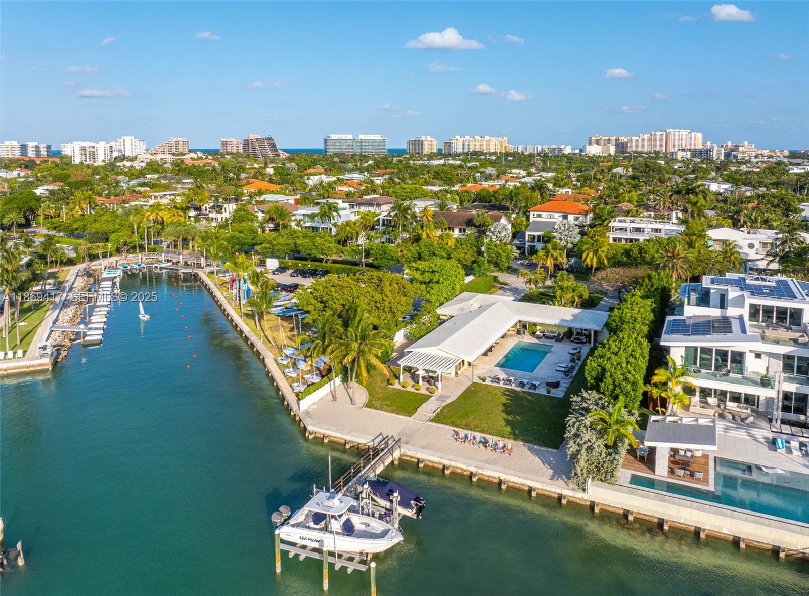 200 Harbor Drive Key Biscayne, FL 33149 - Photo 9 of 24 an aerial view of residential houses with outdoor space and swimming pool