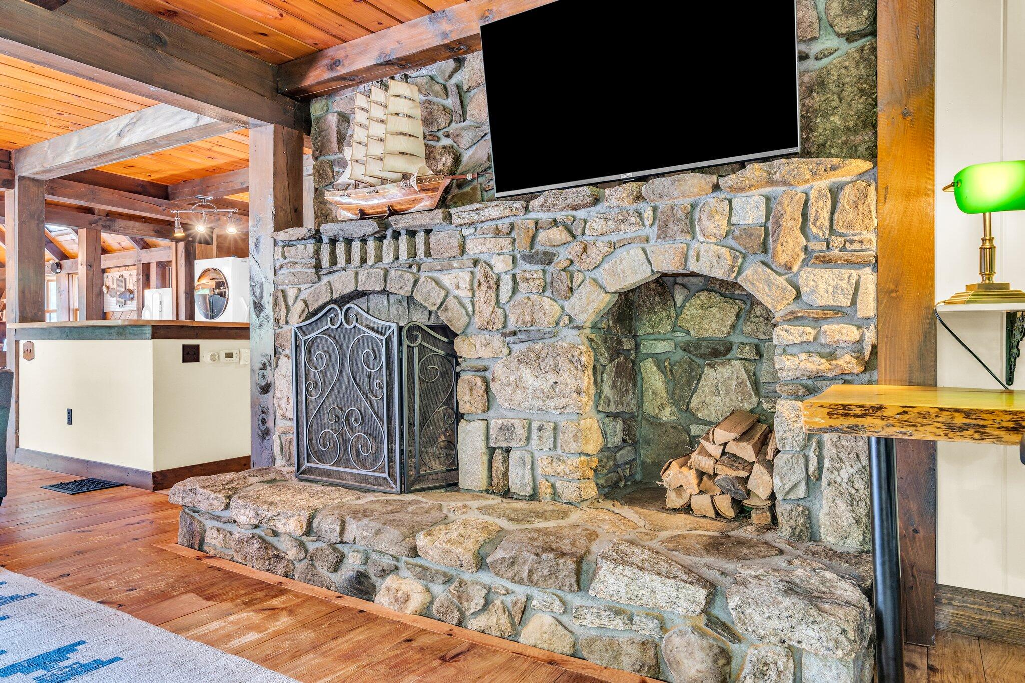 897 Lewis Hill Road Bowdoin, ME 04287 - Photo 10 of 79 Great room fireplace