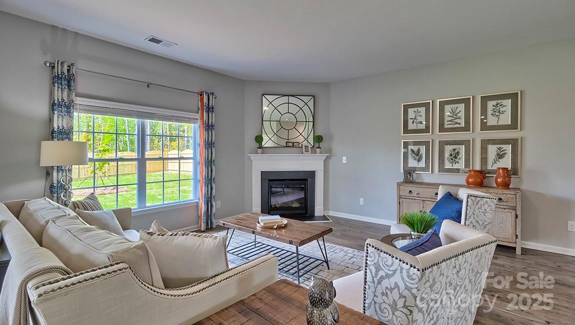 4025 Cramer Estates Gastonia, NC 28056 - Photo 9 of 36 a living room with furniture and a fireplace