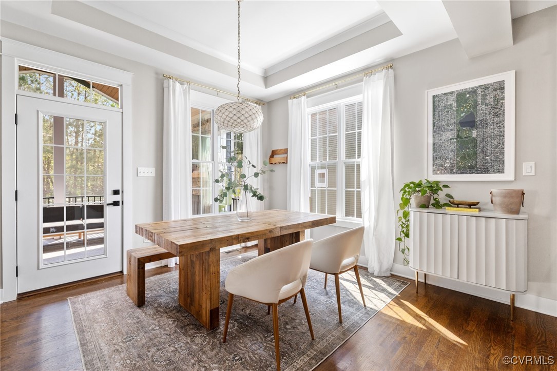 3919 Graythorne Drive Midlothian, VA 23112 - Photo 12 of 41 a view of a dining room with furniture window and wooden floor